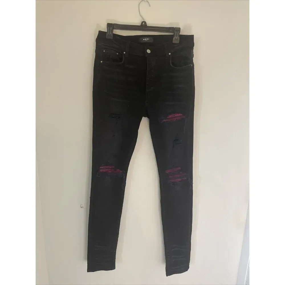 Black Amiri MX1 Ultra Suede Jeans Size 34